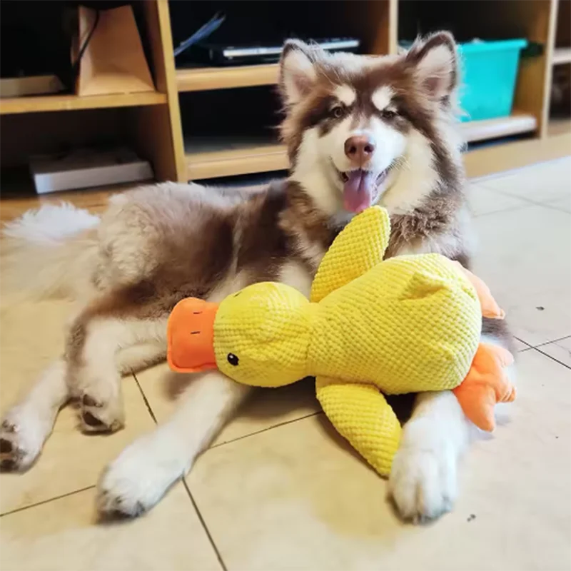 Interactive Plush Duck Comfort Toy for Dogs