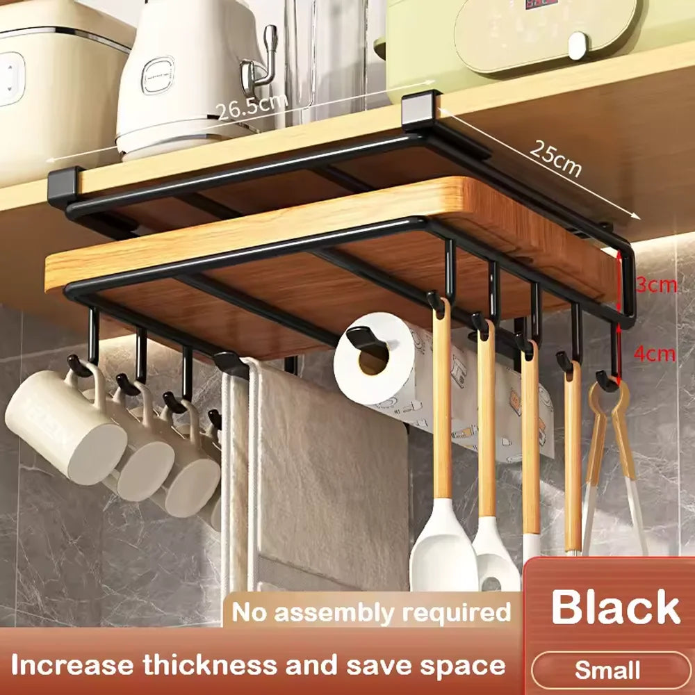 Under-Cabinet Hanging Kitchen Organiser Rack