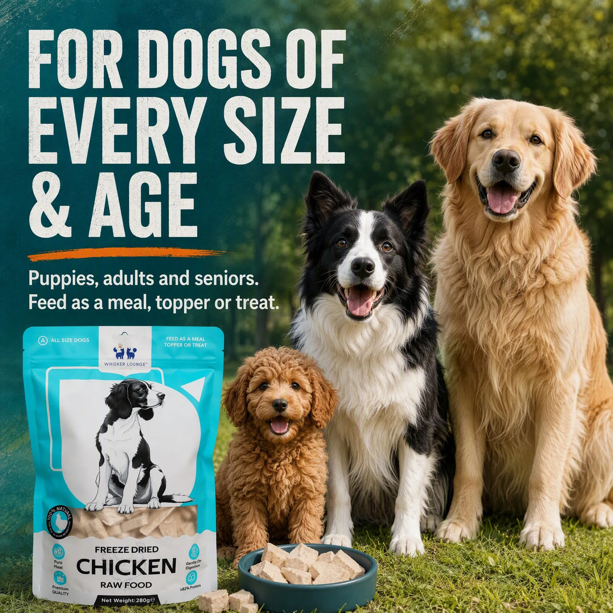 PurePaws Freeze-Dried Dog Treats 280g