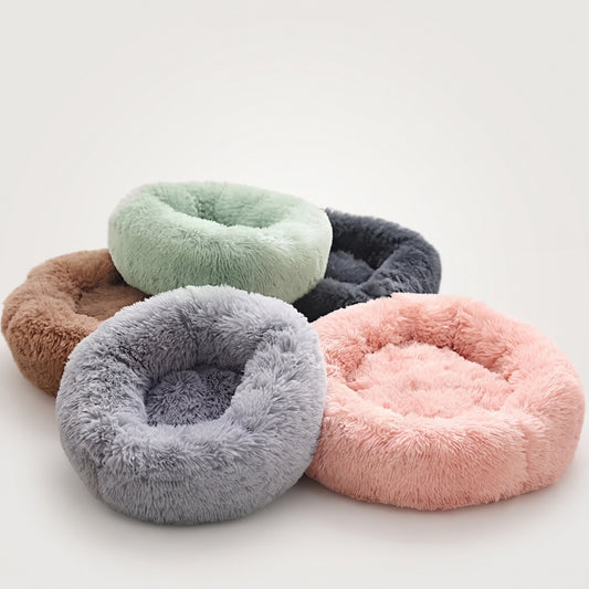 Plush Donut Bed for Dogs & Cats