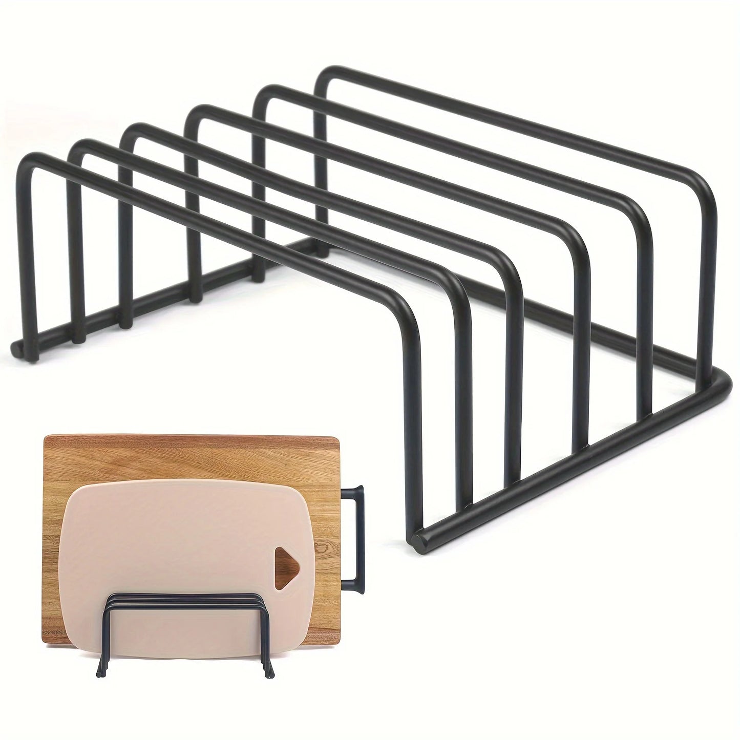 Vertical Cutting Board & Pot Lid Storage Rack