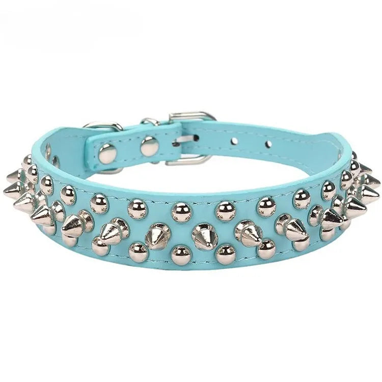 RivetLux Leather Dog Collar