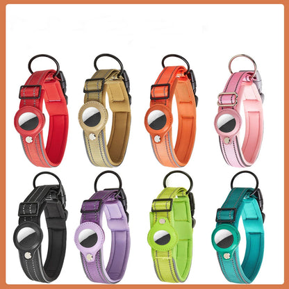SafeTrack Reflective Dog Collar with AirTag Holder