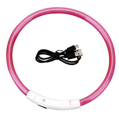 USB Rechargeable LED Glow Collar for Dogs