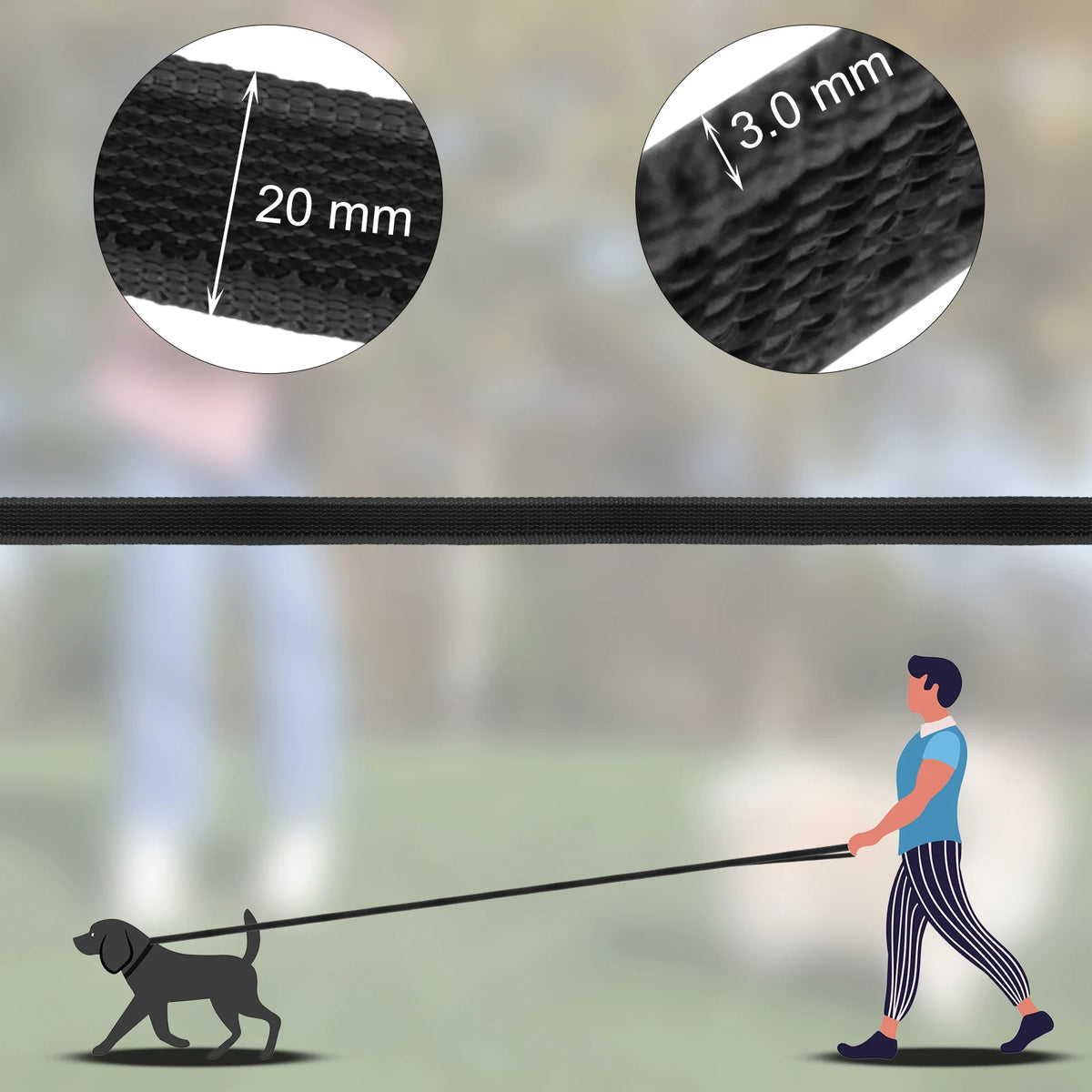 TrailRun Long Line Dog Lead (up to 15m)
