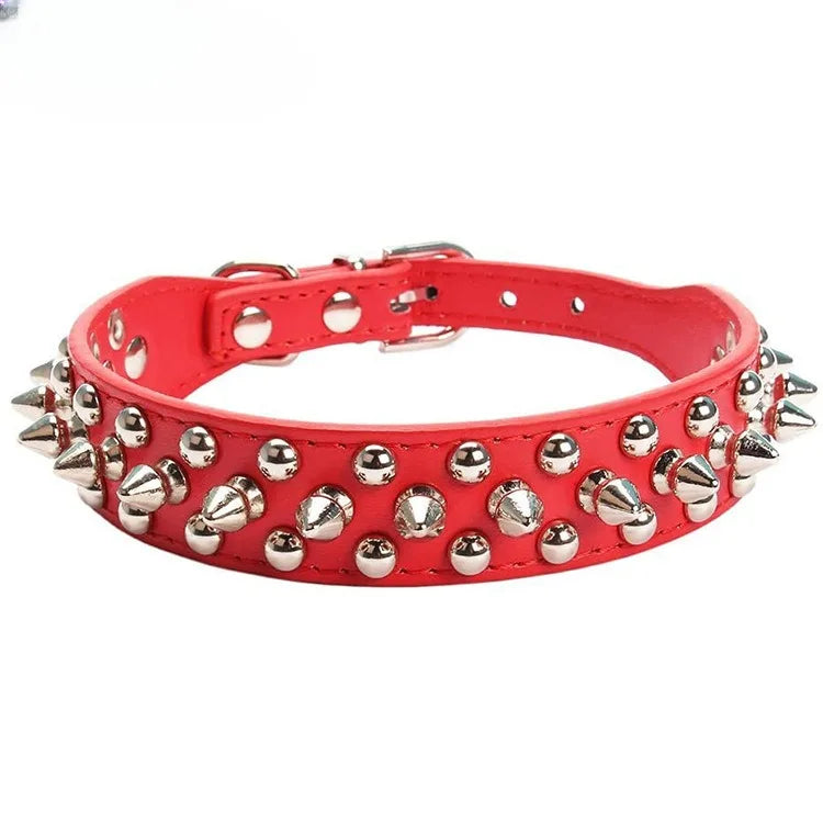 RivetLux Leather Dog Collar