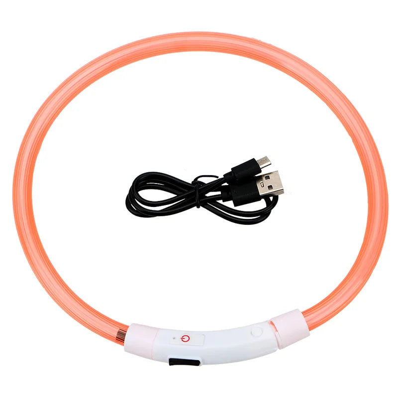 USB Rechargeable LED Glow Collar for Dogs