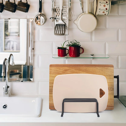 Vertical Cutting Board & Pot Lid Storage Rack