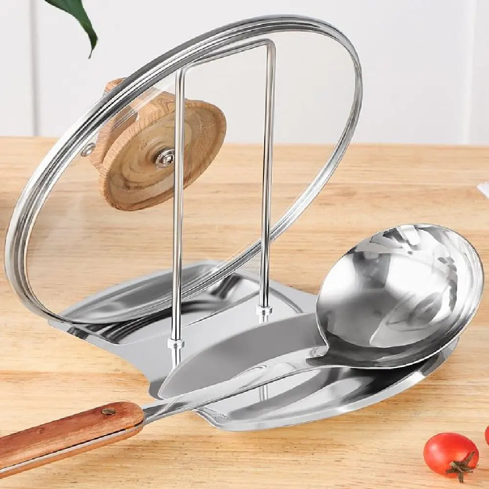 Stainless Steel Pot Lid & Utensil Holder