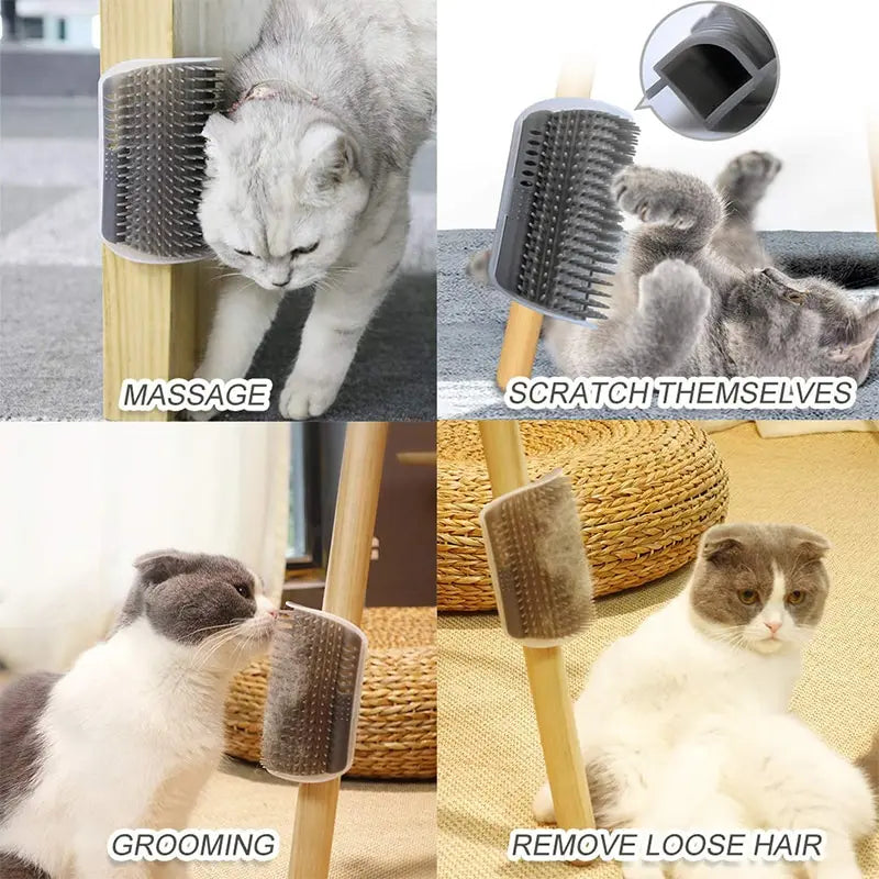 CornerGroom self-grooming corner brush for cats – view 2