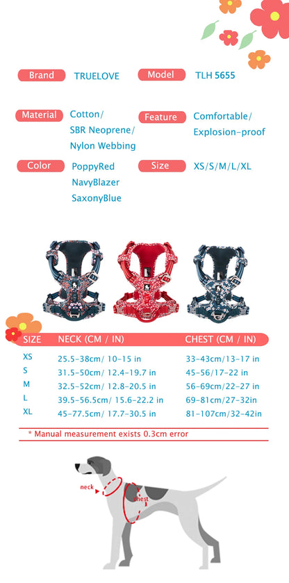 BloomTrail Floral No-Pull Dog Harness