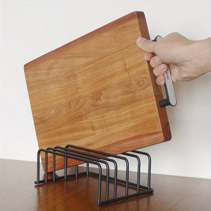 Vertical Cutting Board & Pot Lid Storage Rack