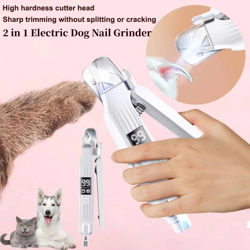 PawTrim 2-in-1 LED nail clipper and grinder for dogs and cats