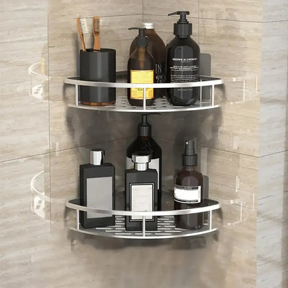 No-Drill Corner Shower Storage Rack