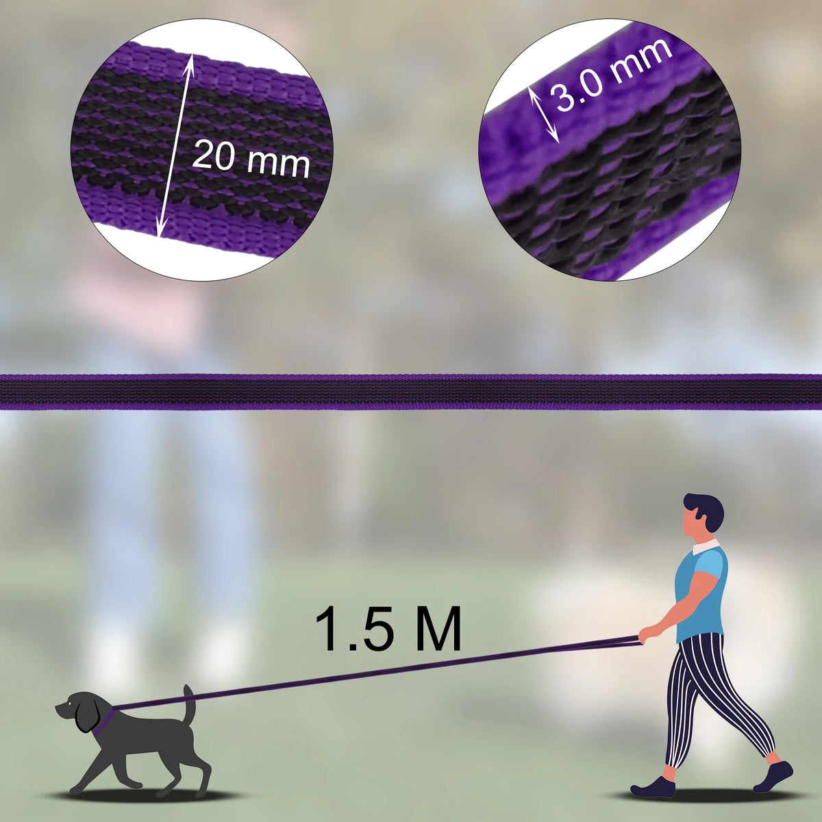 TrailRun Long Line Dog Lead (up to 15m)