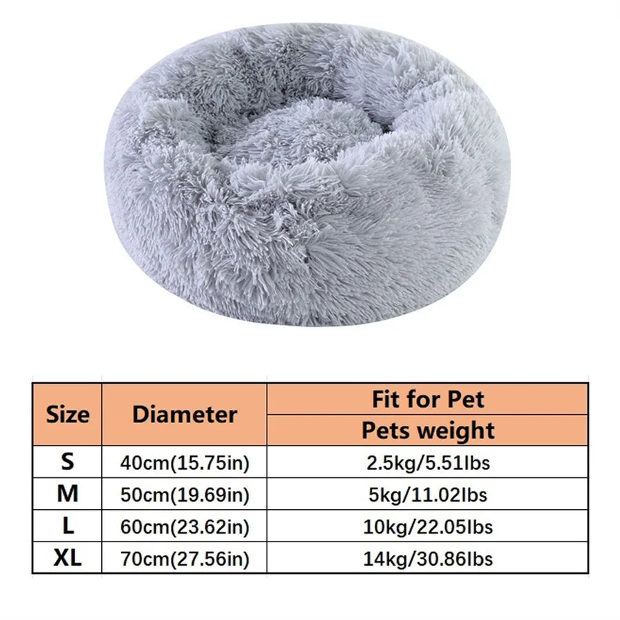 Plush Donut Bed for Dogs & Cats