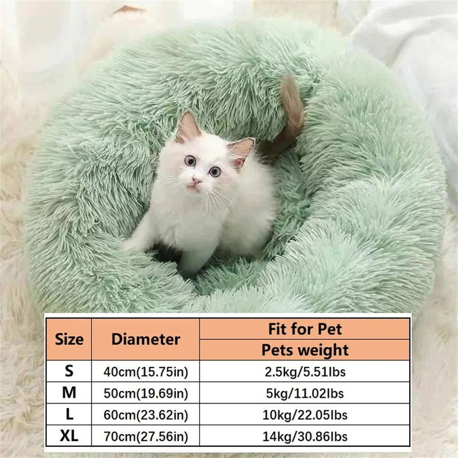 Plush Donut Bed for Dogs & Cats
