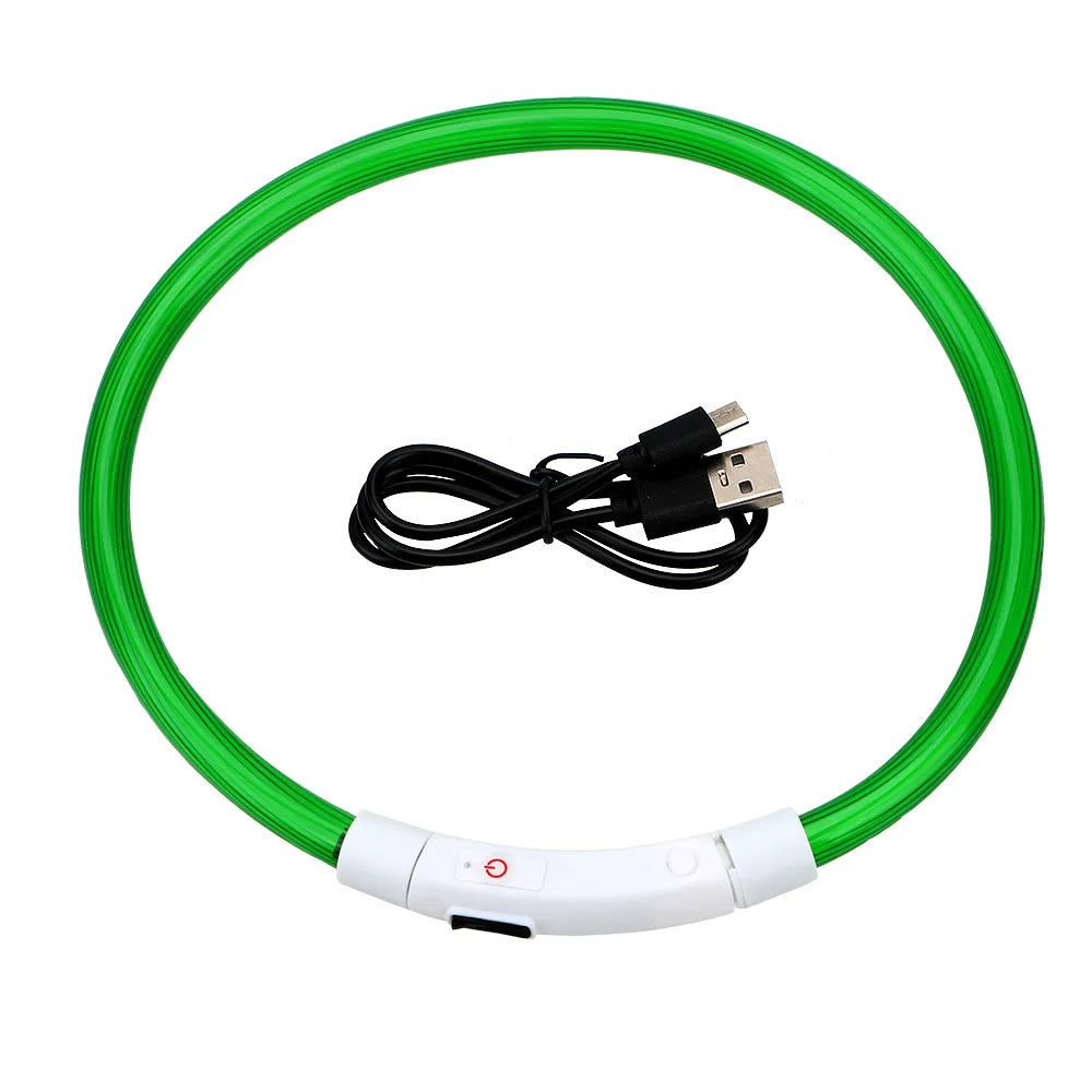 USB Rechargeable LED Glow Collar for Dogs