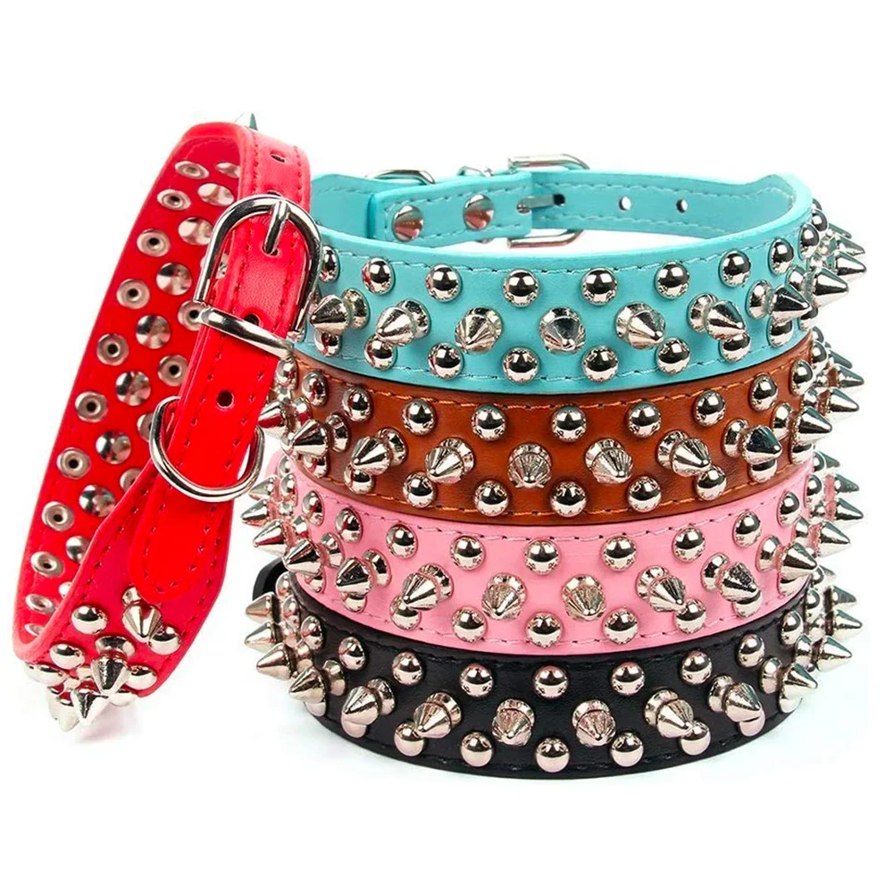 RivetLux Leather Dog Collar