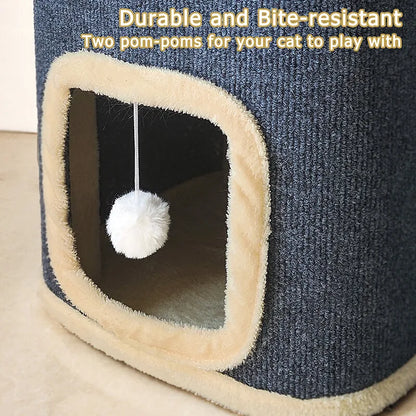 SnugDen Two-Level Cat House