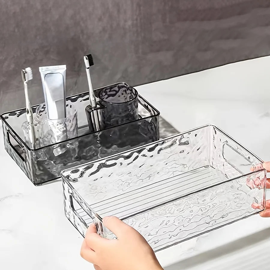 Textured Acrylic Stackable Storage Basket