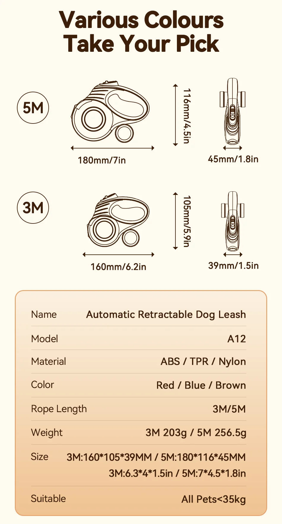 GlideLead Retractable Dog Lead