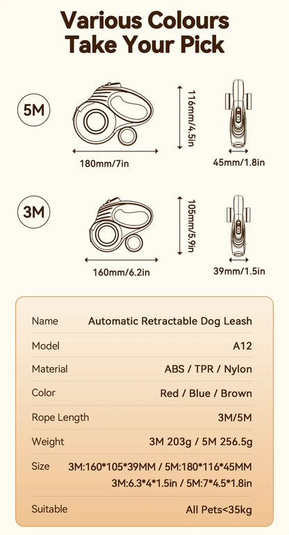 GlideLead Retractable Dog Lead