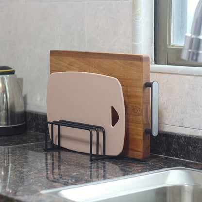 Vertical Cutting Board & Pot Lid Storage Rack