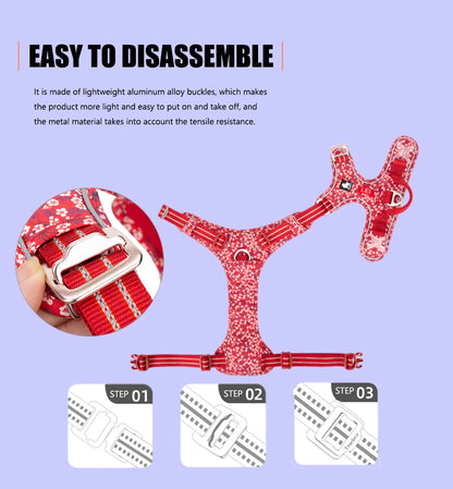 BloomTrail Floral No-Pull Dog Harness