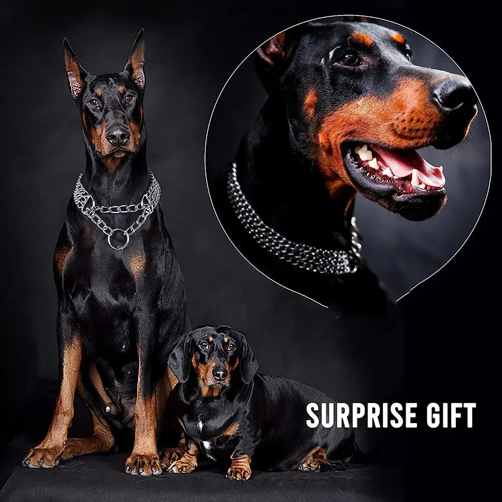 CubanLink Steel Dog Collar