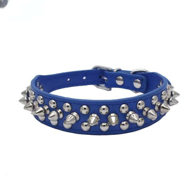 RivetLux Leather Dog Collar