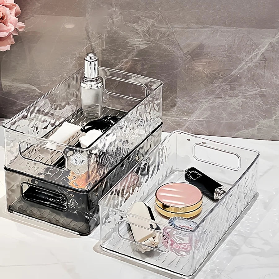 Textured Acrylic Stackable Storage Basket