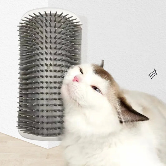 CornerGroom self-grooming corner brush for cats