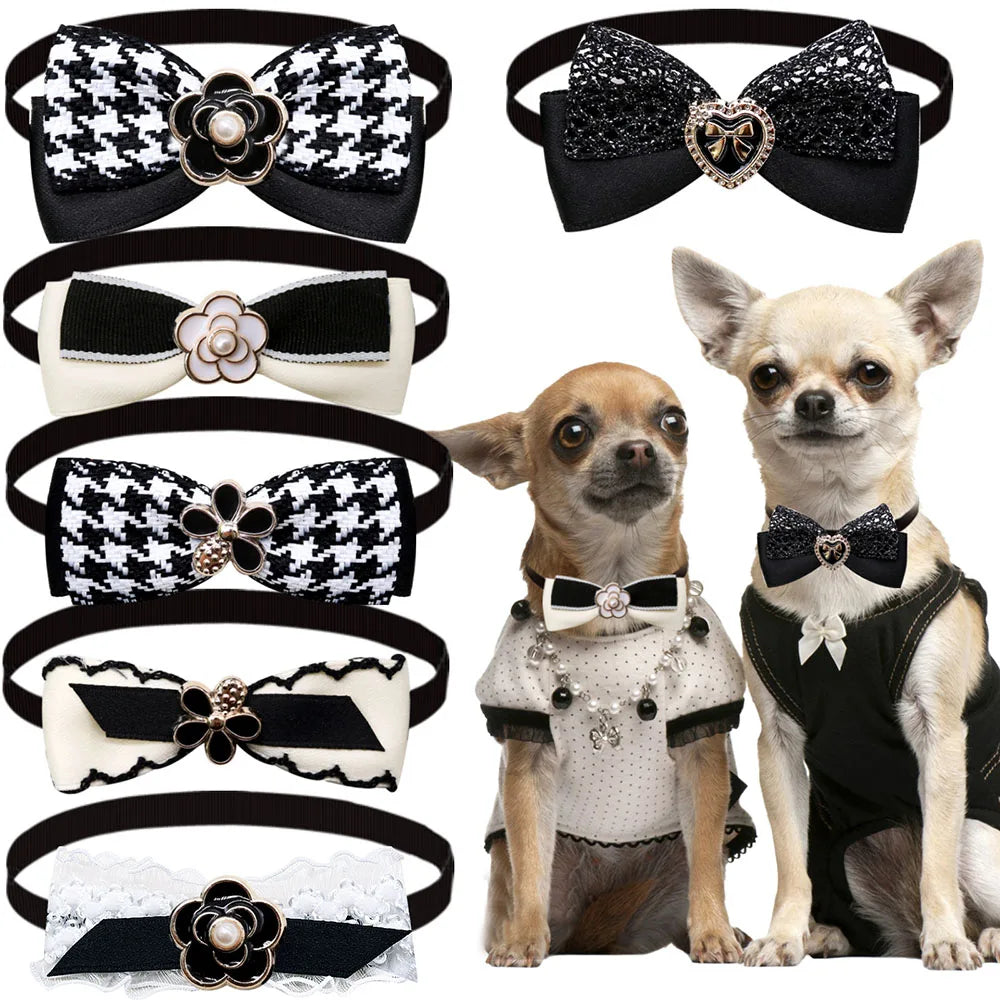 PearlNoir Dog Bow Ties