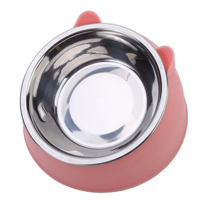 Inclined Stainless Steel Cat Feeding Bowl