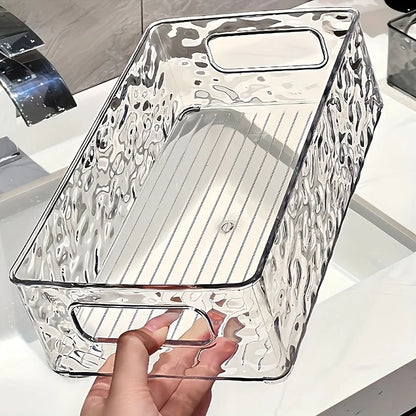 Textured Acrylic Stackable Storage Basket