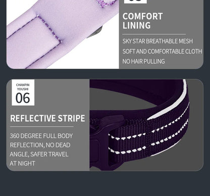 SafeTrack Reflective Dog Collar with AirTag Holder