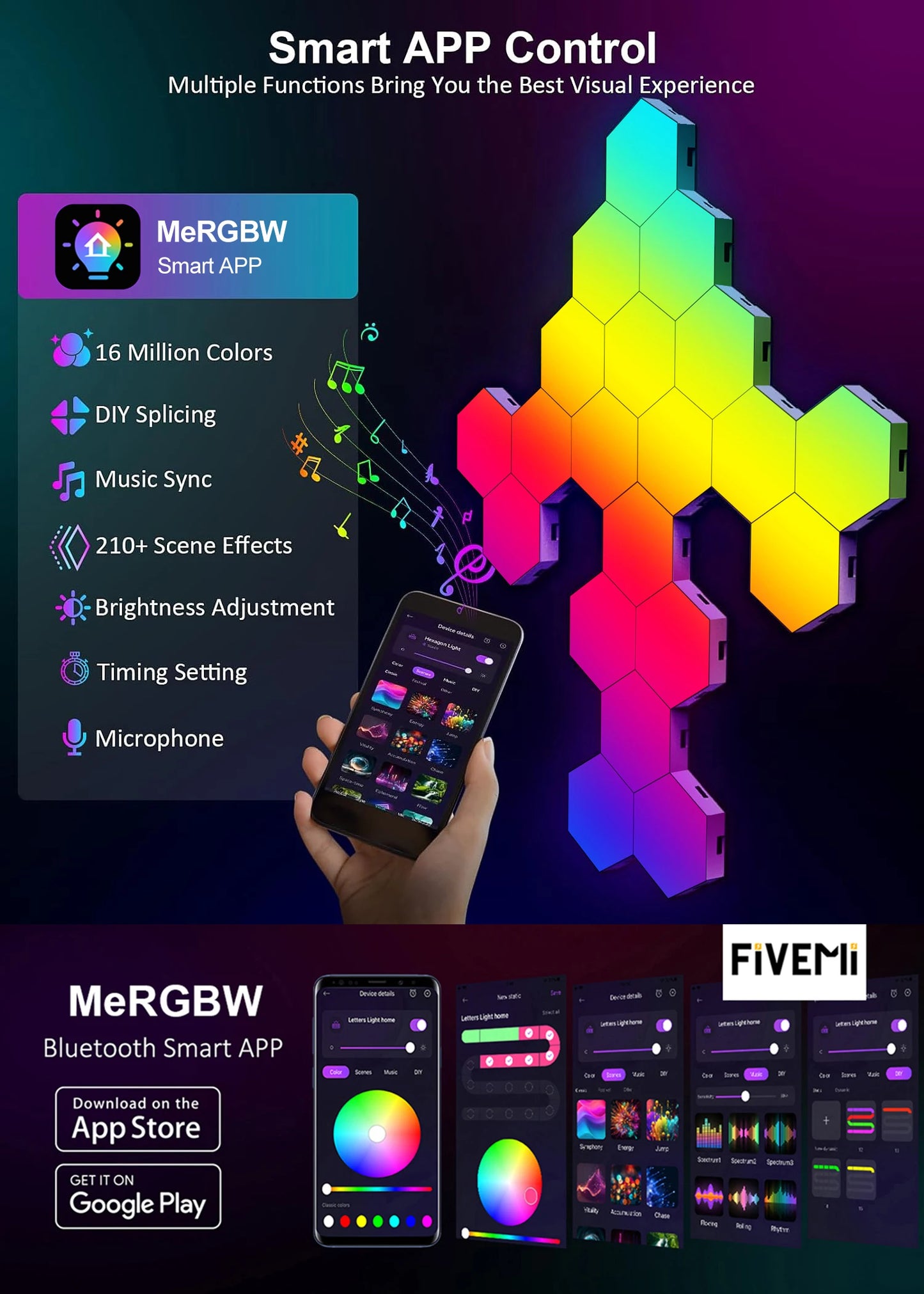 HexaGlow Smart Wall Lights