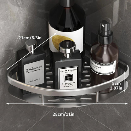 No-Drill Corner Shower Storage Rack