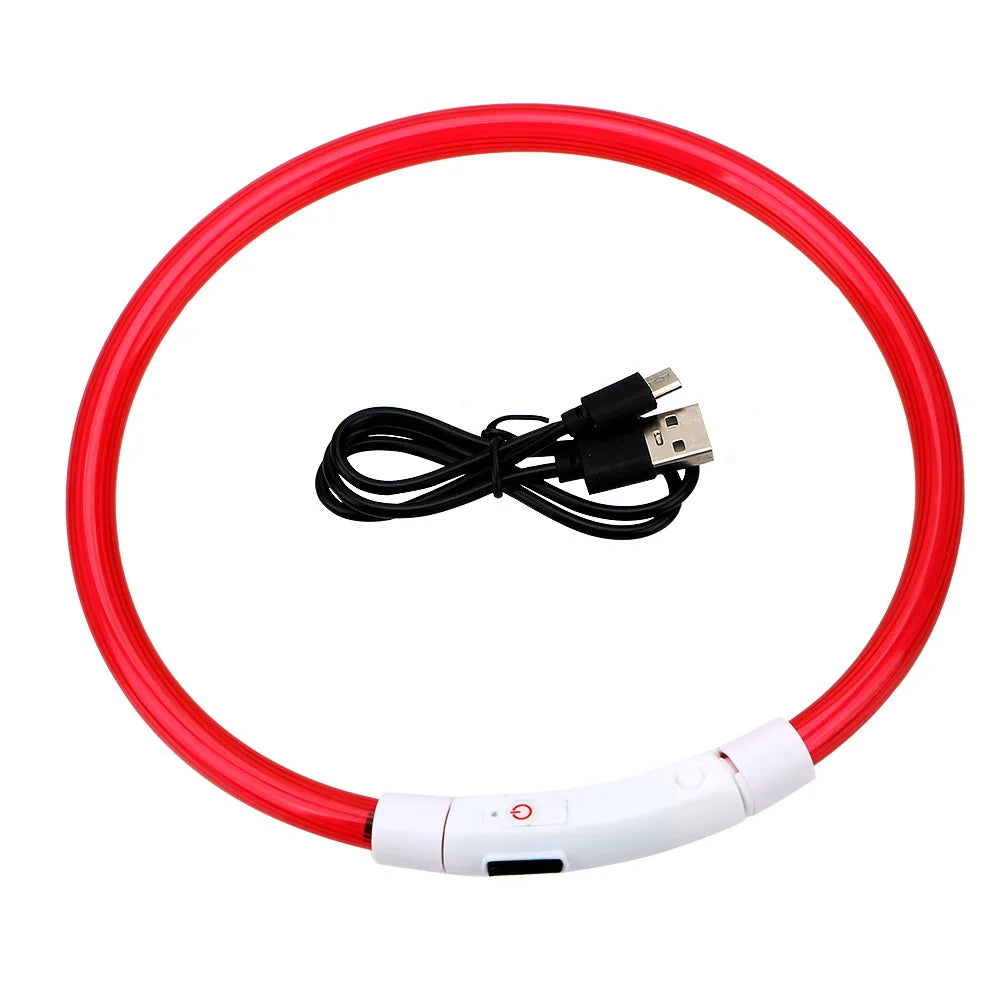 USB Rechargeable LED Glow Collar for Dogs