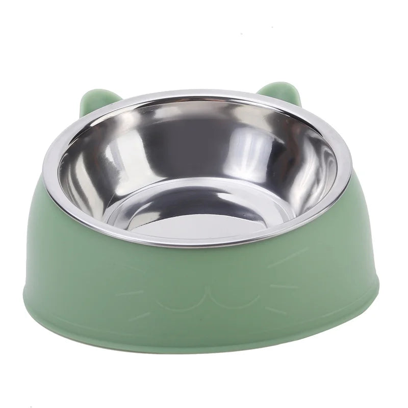 Inclined Stainless Steel Cat Feeding Bowl