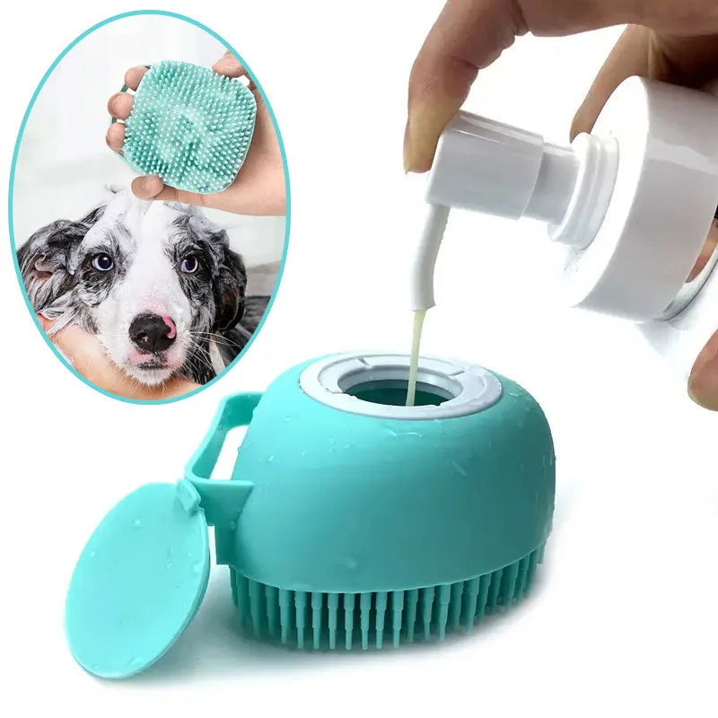 SudsPaw silicone bath and massage brush for dogs and cats