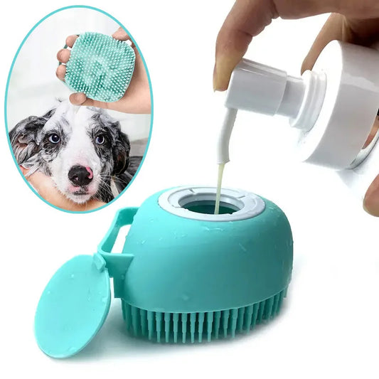 SudsPaw silicone bath and massage brush for dogs and cats
