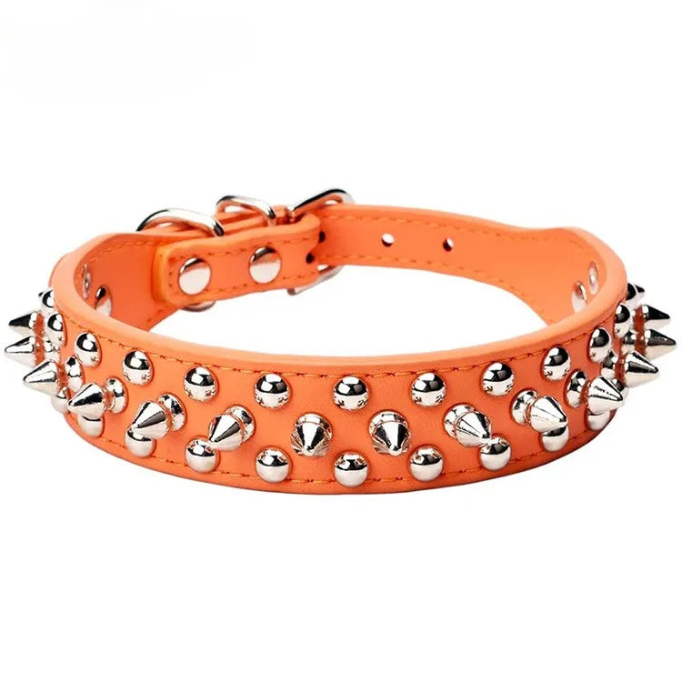RivetLux Leather Dog Collar