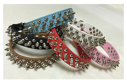 RivetLux Leather Dog Collar