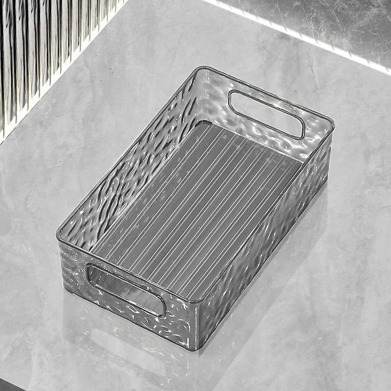 Textured Acrylic Stackable Storage Basket