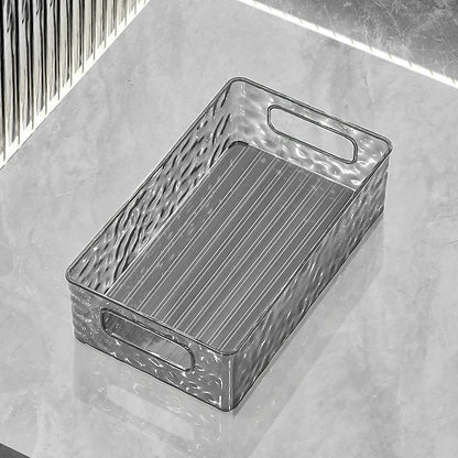 Textured Acrylic Stackable Storage Basket