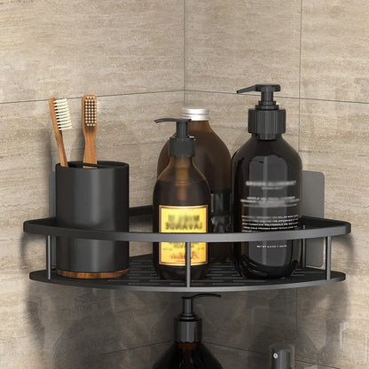 No-Drill Corner Shower Storage Rack