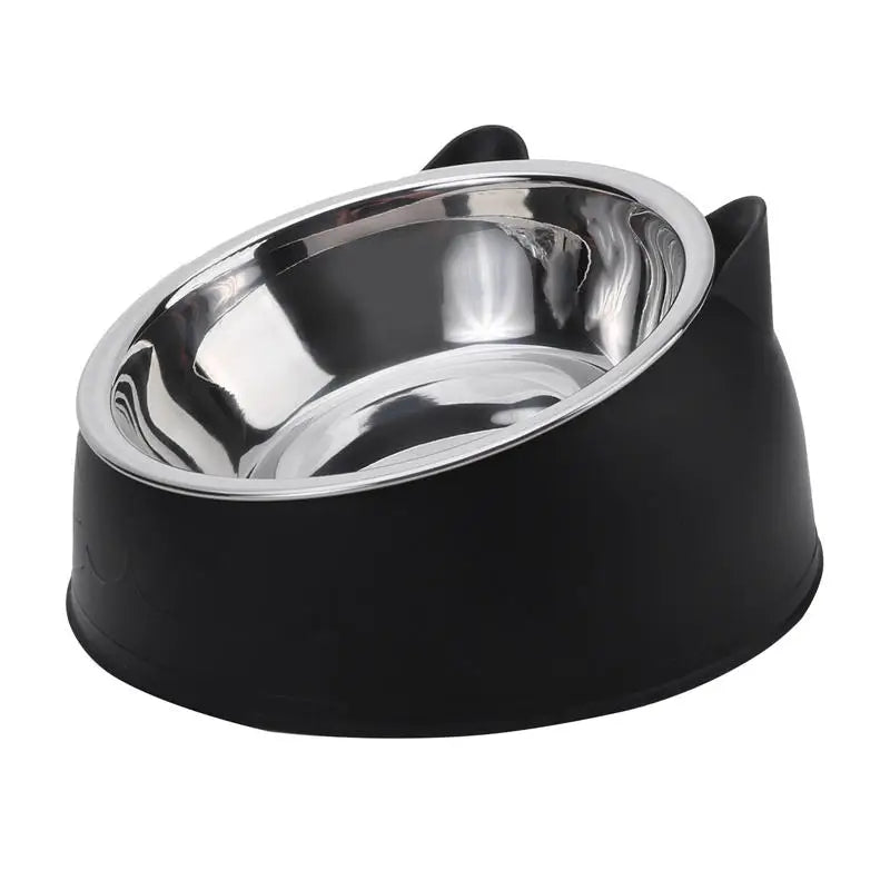 Inclined Stainless Steel Cat Feeding Bowl