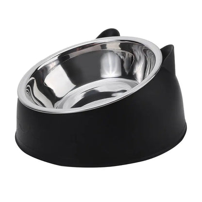 Inclined Stainless Steel Cat Feeding Bowl